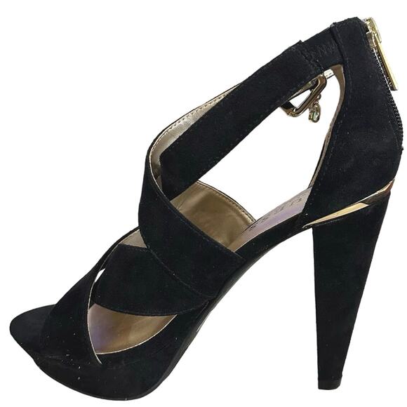 Guess strappy sandal block chunky heels
Criss cross size 6.5 suede leather - Picture 5 of 10